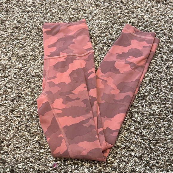 Lululemon Athletica Pink and Brown Camouflage Leggings - Picture 1 of 1